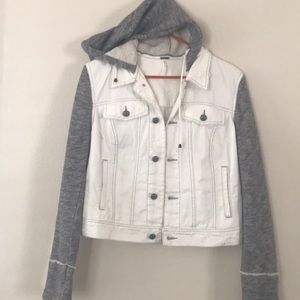 FREE PEOPLE white/grey jean jacket